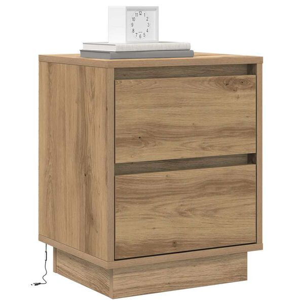 vidaXL Bedside Cabinet with Drawer 2 pcs Artisan Oak 39 x 34.5 x 50 cm