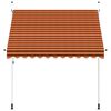 vidaXL Manual Retractable Awning 250 cm Orange and Brown