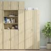 vidaXL Slim Storage Cabinet Sonoma Oak 30x42.5x225 cm Engineered Wood