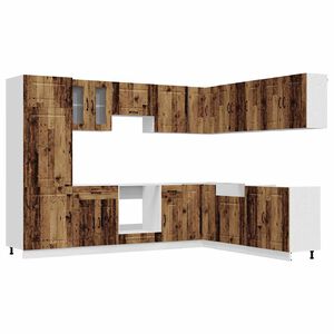 vidaXL 14 Piece Kitchen Cabinet Set "Kalmar" Old Wood Engineered Wood