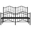 vidaXL Metal Bed Frame without Mattress with Footboard&nbsp;Black 140x200cm