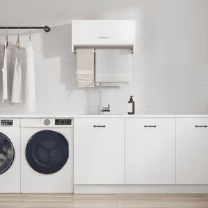 vidaXL Wardrobe White 70x32,5x35 cm Engineered Wood