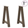 vidaXL Dining Table Legs A-Shaped 2 pcs 50x(72-73) cm Steel