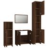 vidaXL 4 Piece Bathroom Furniture Set Brown Oak Engineered Wood