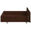 vidaXL Bed Frame without Mattress Dark Brown Solid Pinewood 160x200 cm (322086+2x321988)