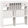 vidaXL Bookcase Bed without Mattress White 135x190 cm Double Solid Wood Pine
