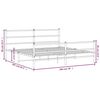 vidaXL Metal Bed Frame without Mattress with Footboard Black 193x203cm