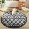 vidaXL Outdoor Carpet ARAKIL Black Ø160 cm PP