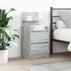 vidaXL Bedside Cabinets with 2 Drawers 2 pcs Grey Sonoma 38x34x80 cm