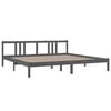 vidaXL Bed Frame without Mattress Grey Solid Wood 200x200 cm