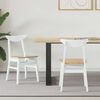 vidaXL Dining Chairs 2 pcs White 42 x 47.5 x 81 cm Solid Rubber Wood