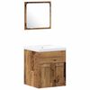 vidaXL Bathroom Furniture Set with Door 5 pcs Old Wood Engineered Wood