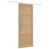 vidaXL Sliding Door Brown 78 x 202 cm Solid Pine Wood