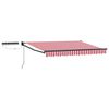 vidaXL Electric Retractable Awning Red, White and Anthracite 3 x 2.5 m