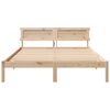 vidaXL Bed Frame with Headboard Brown 140 x 200 cm Solid Pine Wood