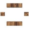 vidaXL TV Cabinet Set Wall-mounted 6 pcs Old Wood Engineered Wood