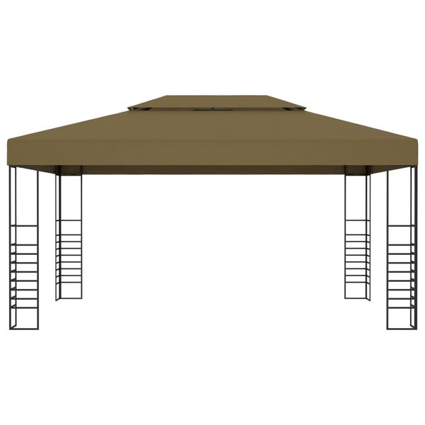 vidaXL Gazebo 3x4 m Taupe 180 g/m&sup2;