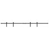 vidaXL&nbsp;Sliding Cabinet Door Kit 213 cm Carbon Steel