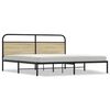 vidaXL Metal Bed Frame without Mattress Sonoma Oak 183x213 cm