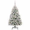 vidaXL Artificial Christmas Tree Green and White 120 cm PVC and Metal