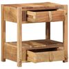 vidaXL End Table with Drawer Brown 43 x 32 x 46 cm Solid Reclaim Wood