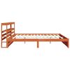 vidaXL Bed Frame with Headboard Wax Brown 180 x 200 cm Solid Pine Wood