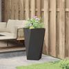vidaXL Planter Black 40 x 40 x 75 cm Steel