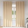 vidaXL Blackout Curtains with Rings 2 pcs Cream 260 x 140 cm Polyester