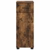 vidaXL Bathroom Cabinet with Drawer Smoked Oak 30 x 35 x 80 cm