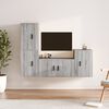 vidaXL 4 Piece TV Cabinet Set Grey Sonoma Engineered Wood