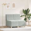 vidaXL Modular Sofa Unit Armless 2 pcs Light Grey 55 x 74 x 82 cm