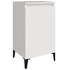 vidaXL Bedside Cabinet High Gloss White 40x35x70 cm Engineered Wood