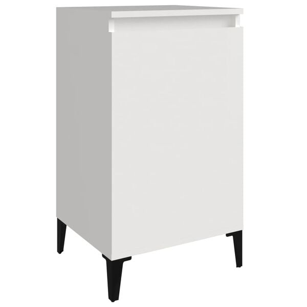 vidaXL Bedside Cabinet High Gloss White 40x35x70 cm Engineered Wood