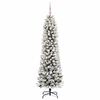 vidaXL Artificial Christmas Tree with 150 LEDs with Stand White 150 cm