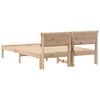 vidaXL Bed Frame with Headboard Brown 135 x 190 cm Solid Pine Wood