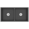 vidaXL Handmade Kitchen Sink Black Stainless Steel