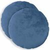 vidaXL Cushion Cover 2 pcs HEERLEN Light Blue Dia. 40 cm Flannel