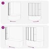 Shower Bath Screen Wall 140 x 168 cm 7 Panels Foldable with Towel Rack