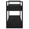 vidaXL Book Cabinet/Room Divider Black 80x35x56.5 cm Solid Wood Pine