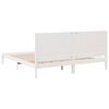 vidaXL Extra Long Bed Frame without Mattress White 200x210 cm Solid Wood