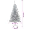 vidaXL Christmas Tree with 150 LEDs with Stand Silver 120 cm PET