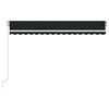 vidaXL Manual Retractable Awning 450x350 cm Anthracite
