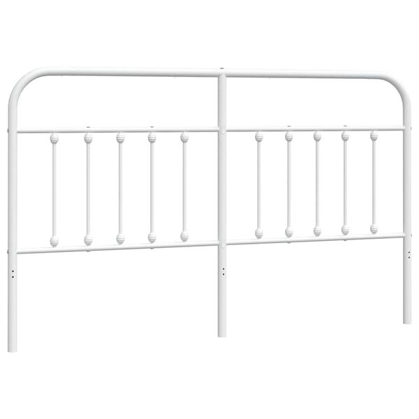 vidaXL Metal Headboard White 180 cm