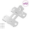 vidaXL Door Latch 12 pcs Silver 70 x 8 mm Steel