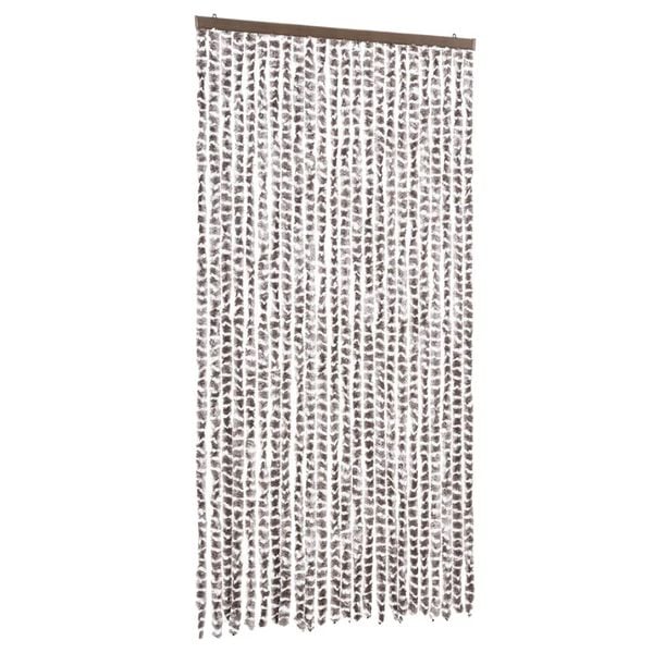 vidaXL Fly Curtain Taupe and White 100x230 cm Chenille