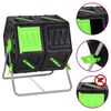 vidaXL Tumbling Composter Dual Chamber 63x60x74 cm 140 L Polypropylene
