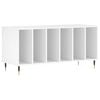 vidaXL Record Cabinet | White | Engineered Wood, Iron | Large | Record Cabinet