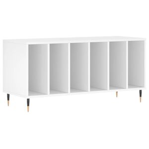 vidaXL Record Cabinet | White | Engineered Wood, Iron | Large | Record Cabinet