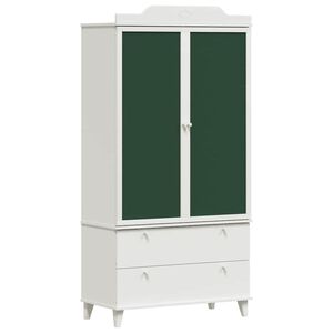 vidaXL Chalkboard Wardrobe with Drawer ROROS White 90 x 45 x 180 cm