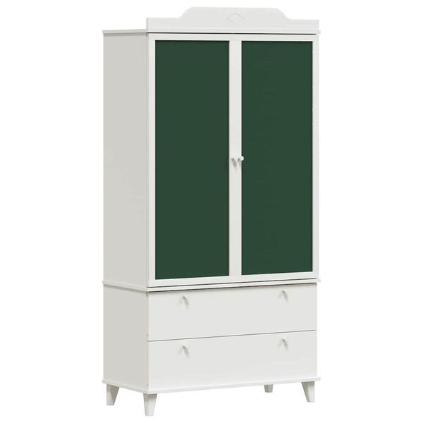 vidaXL Chalkboard Wardrobe with Drawer ROROS White 90 x 45 x 180 cm